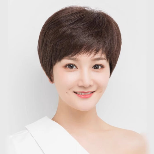 Real human Hair short straight fluffy wholesale