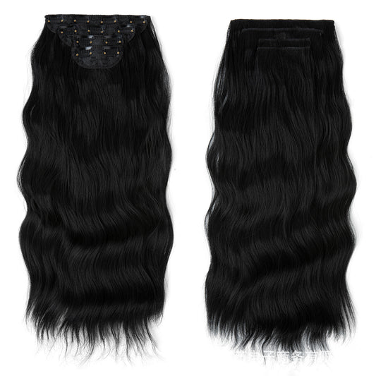 22 Inch Clip-On 4 Piece set Hair Extensions Synthetic