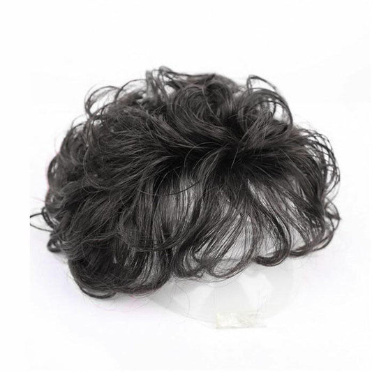 short curly hair Top head replacement piece