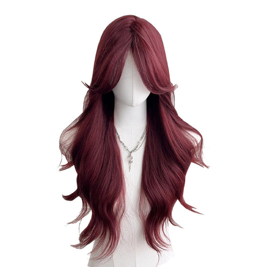 Front Lace Long Curly Hair Long Straight Hair Breathable Syntheic Full Wig