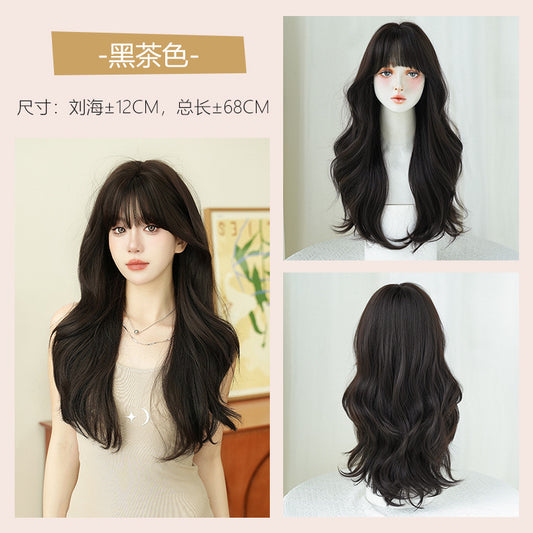 New 68cm - The Fashion Bug -Women's long straight hair straight bangs long hair