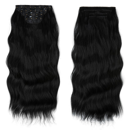 22 Inch Clip-On 4 Piece set Hair Extensions Synthetic